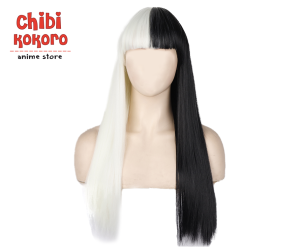 Peluca bicolor blanco y negro