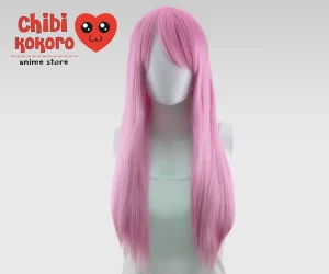 Peluca larga lacia rosa mix #A36