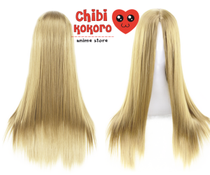 Peluca 60 cm sin flequillo rubio #27 (preventa)