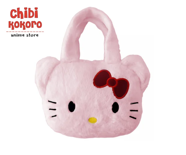 Cartera peluche Kitty rosa