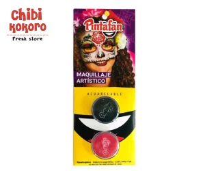 Maquillaje artístico acuarelable - Negro y rojo