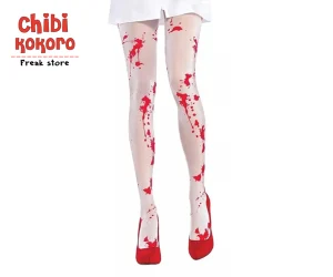 Medias 7/8 blancas con sangre