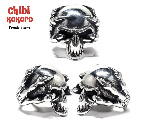 Anillo calavera garras