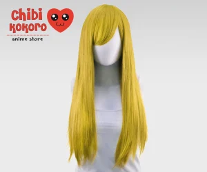 Peluca larga lacia amarillo dorado #A11 (preventa)