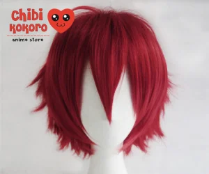 Peluca corta desmechada rojo vino #A19 (preventa)