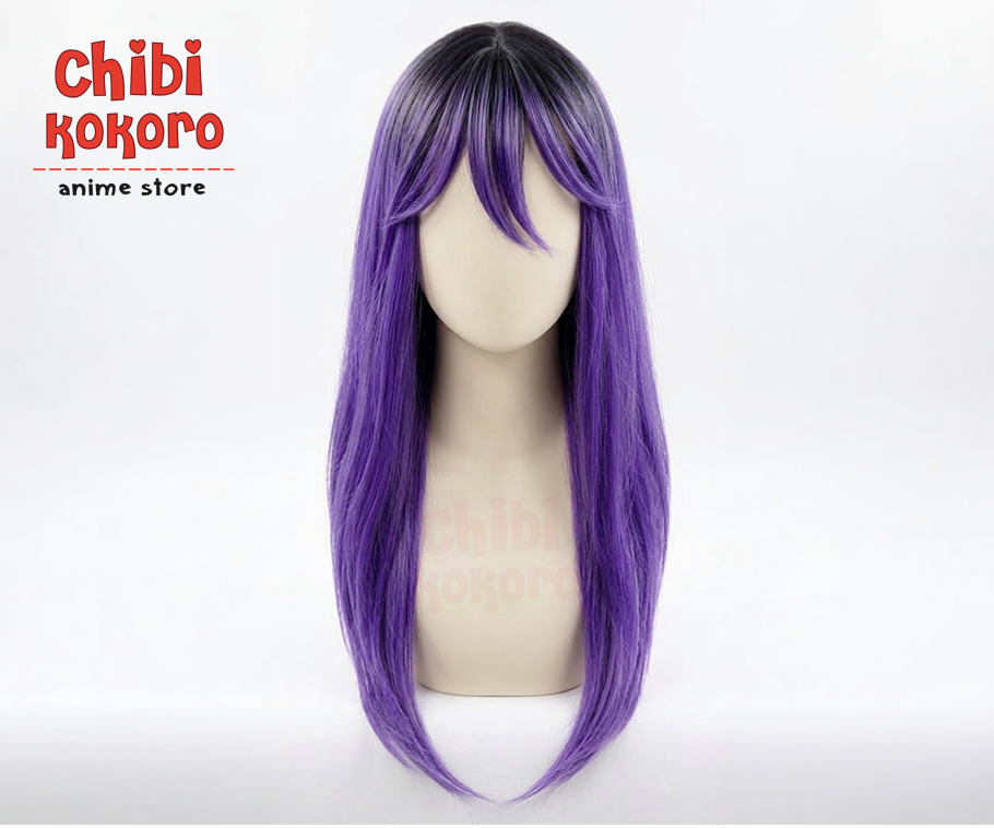 Peluca lolita violeta y negro