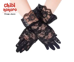 Guantes de encaje negro