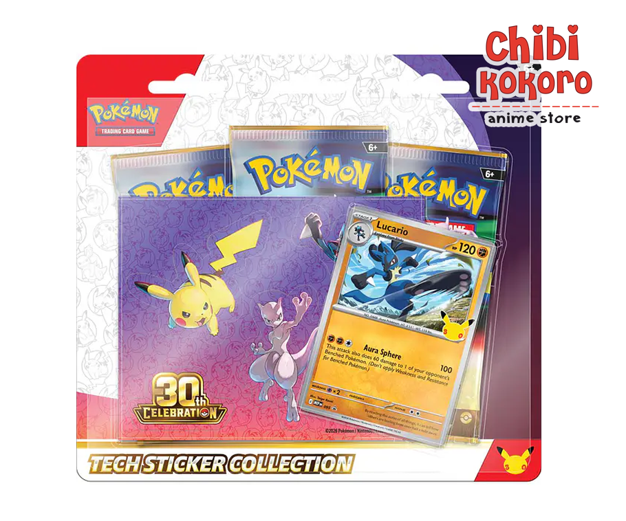 Pokemon 30th Anniversary Tech sticker collection Lucario
